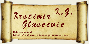 Krstimir Gluščević vizit kartica
